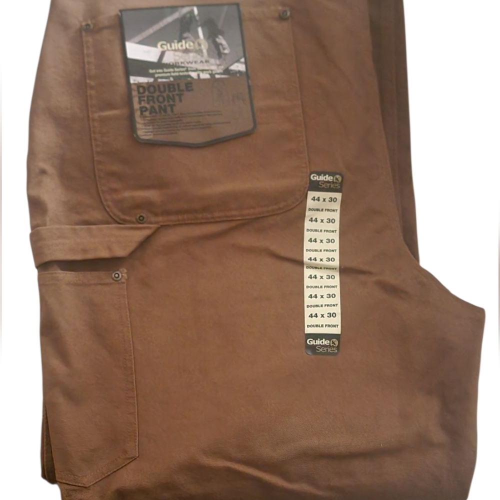 Guide Series Pants Mens 44x30 Double Knee Reinforced canvas workwear NWT - Picture 2 of 3